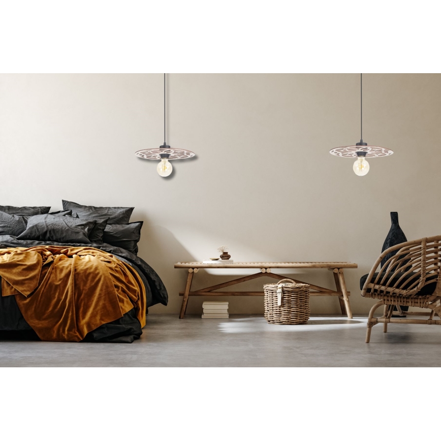 Подвесная люстра FALCO 1xE27/60W/230V диаметр 30 см бежевый