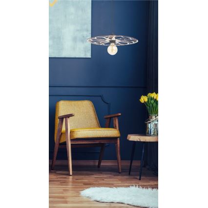 Подвесная люстра FALCO 1xE27/60W/230V диаметр 30 см бежевый
