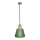 Подвесная люстра FARO 1xE27/40W/230V зеленый/бук