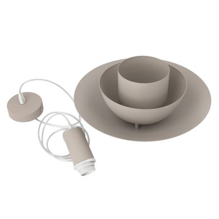 Подвесная люстра FERRO на тросе, 1xE27/15W/230V, серый