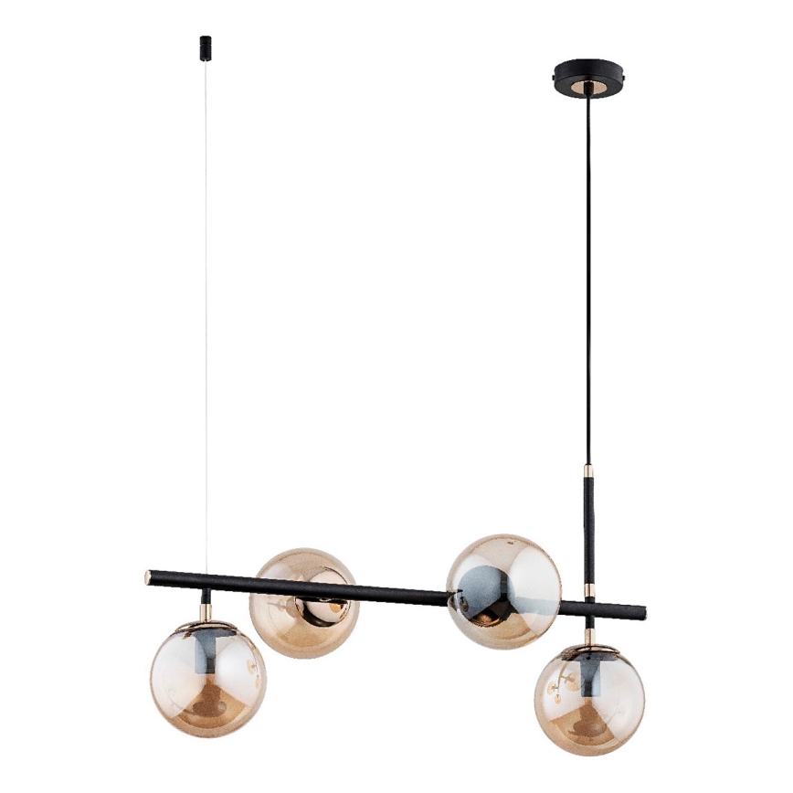Подвесная люстра FIORE 4xE14/10W/230V черная