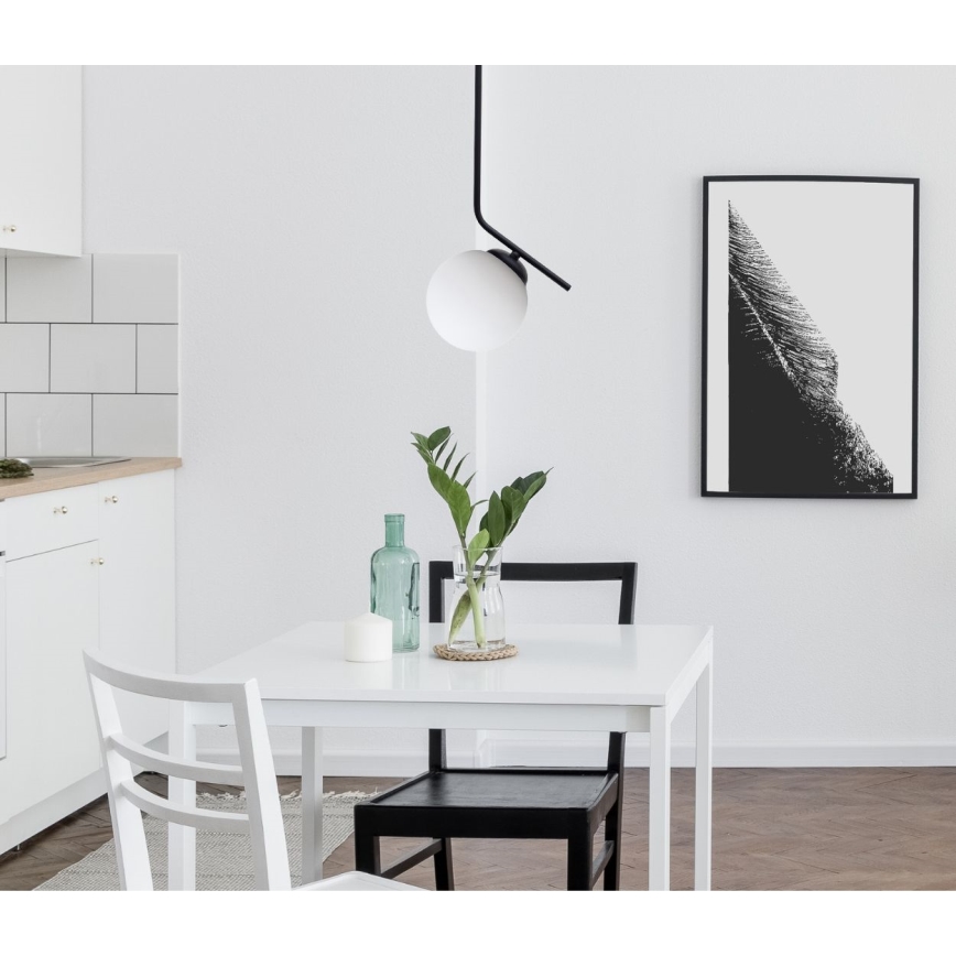 Подвесная люстра FIRA 1xE27/60W/230V черный