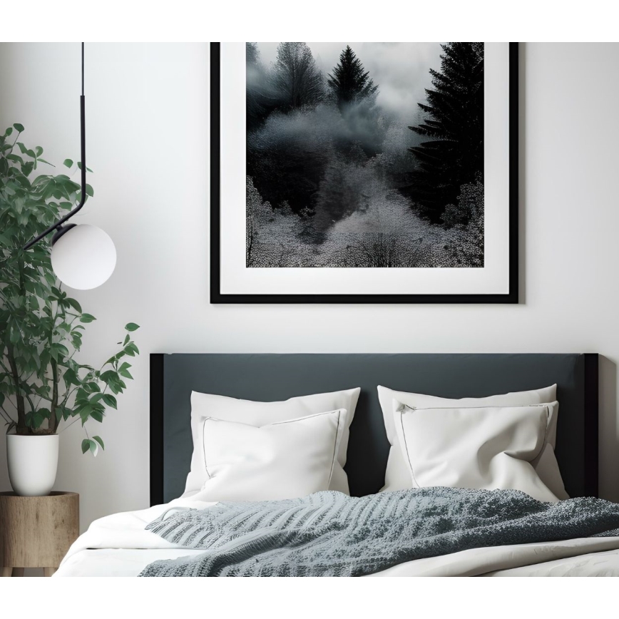 Подвесная люстра FIRA 1xE27/60W/230V черный
