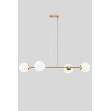 Подвесная люстра FIRA 4xE27/60W/230V золотистый