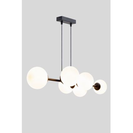 Подвесная люстра FIRA 5xE27/60W/230V черный