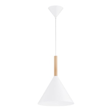 Подвесная люстра FUKS 1xE27/15W/230V белый/бежевый