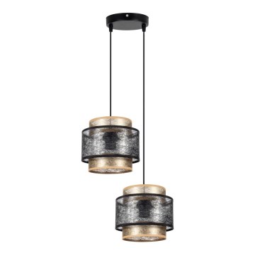 Подвесная люстра GABI 2xE27/60W/230V золотая/черная диаметр 30 см