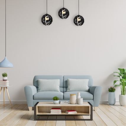 Подвесная люстра GAIA 3xE27/60W/230V черный/коричневый