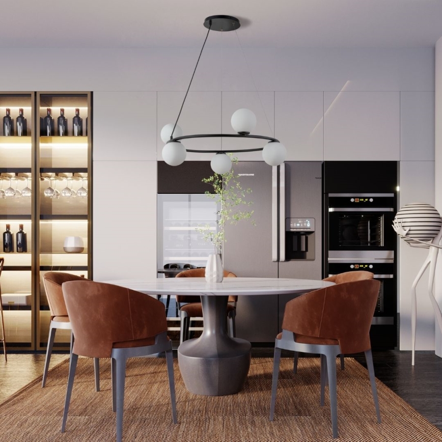 Подвесная люстра GAMA 5xG9/12W/230V черный