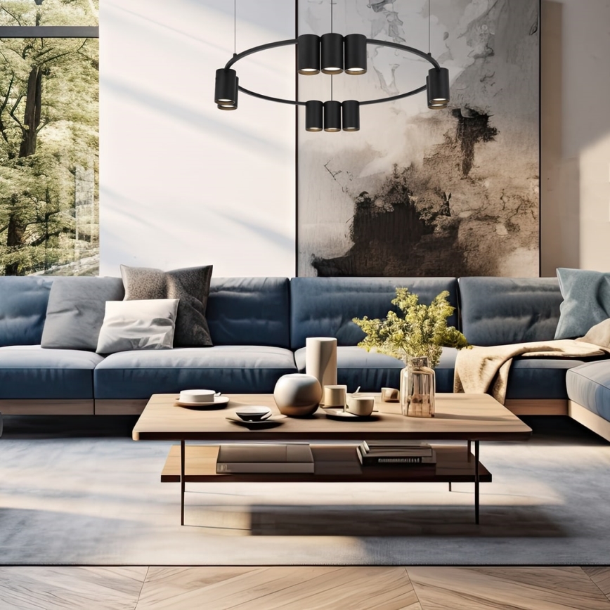 Подвесная люстра GENESIS 10xGU10/8W/230V черный