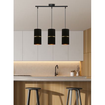 Подвесная люстра GINA 3xE27/60W/230V черный