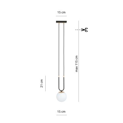 Подвесная люстра GLAM 1xE14/10W/230V черный