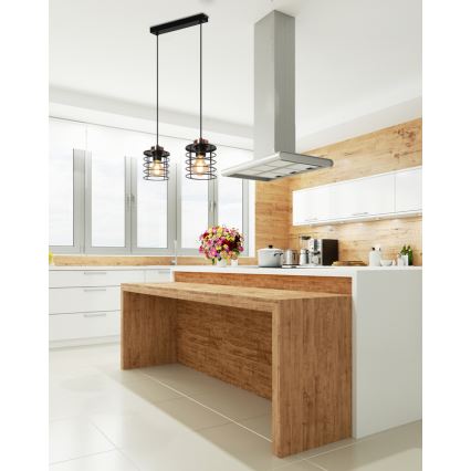 Подвесная люстра GLOB 2xE27/40W/230V черная