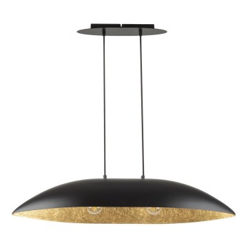Подвесная люстра GONDOLA 2xE27/60W/230V черный/золотистый