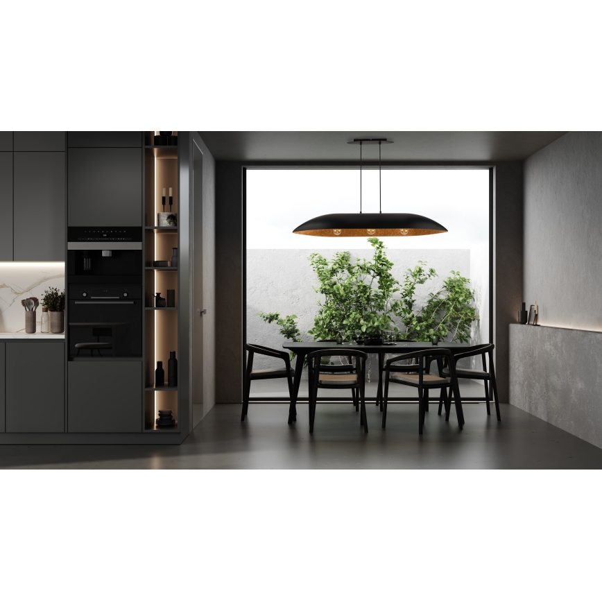 Подвесная люстра GONDOLA 3xE27/60W/230V черный/медный