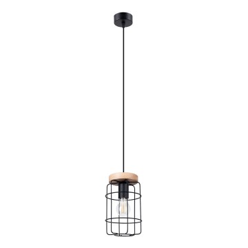 Подвесная люстра GOTTO 1xE27/15W/230V черный/бук