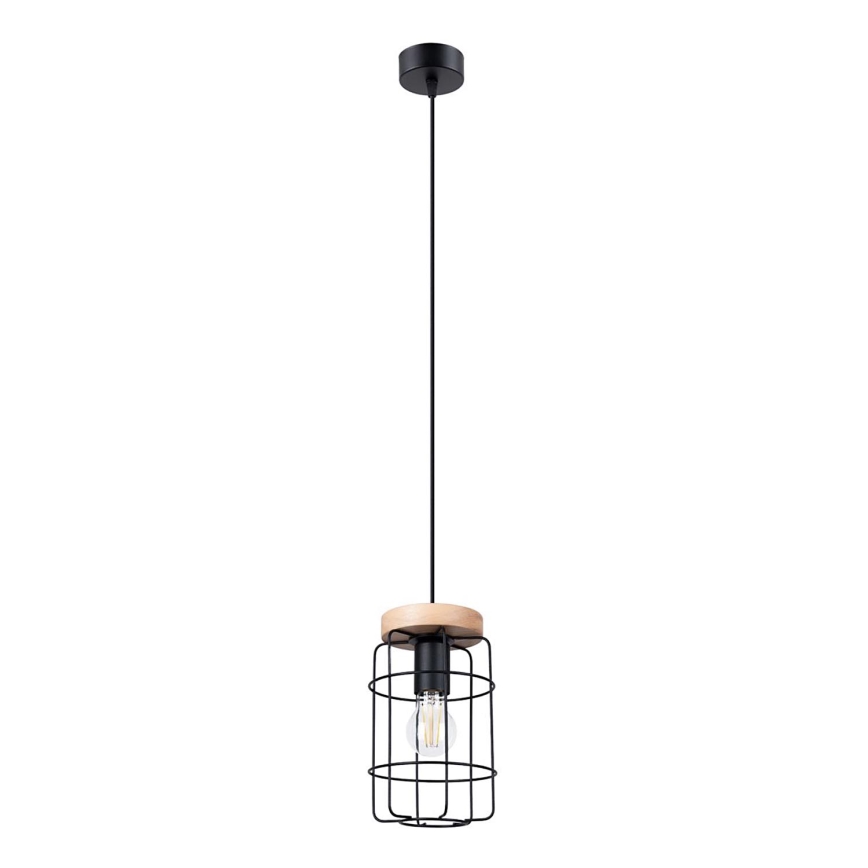 Подвесная люстра GOTTO 1xE27/15W/230V черный/бук
