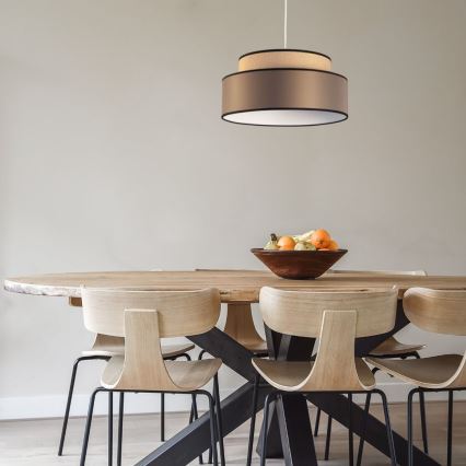 Подвесная люстра GRACE 1xE27/60W/230V бежевый/коричневый