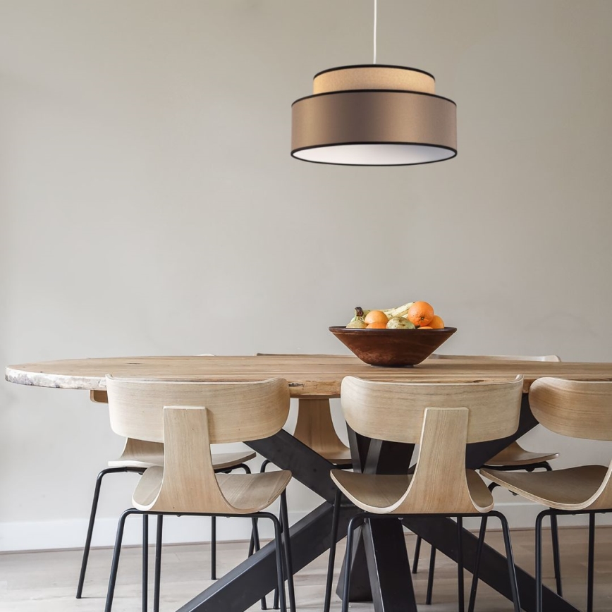 Подвесная люстра GRACE 1xE27/60W/230V бежевый/коричневый