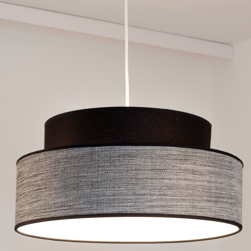 Подвесная люстра GRACE 1xE27/60W/230V черный/серый