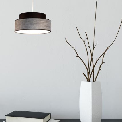 Подвесная люстра GRACE 1xE27/60W/230V черный/серый