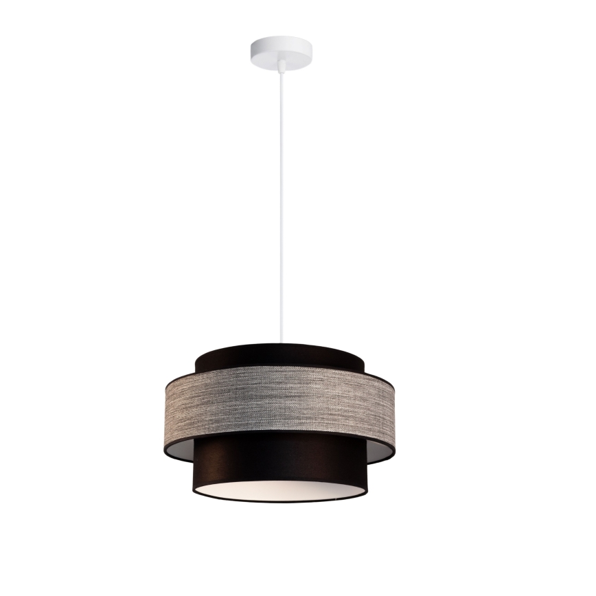 Подвесная люстра GRACE 1xE27/60W/230V черный/серый