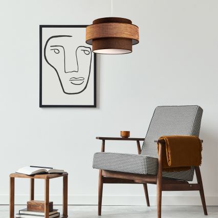 Подвесная люстра GRACE 1xE27/60W/230V коричневый/бежевый