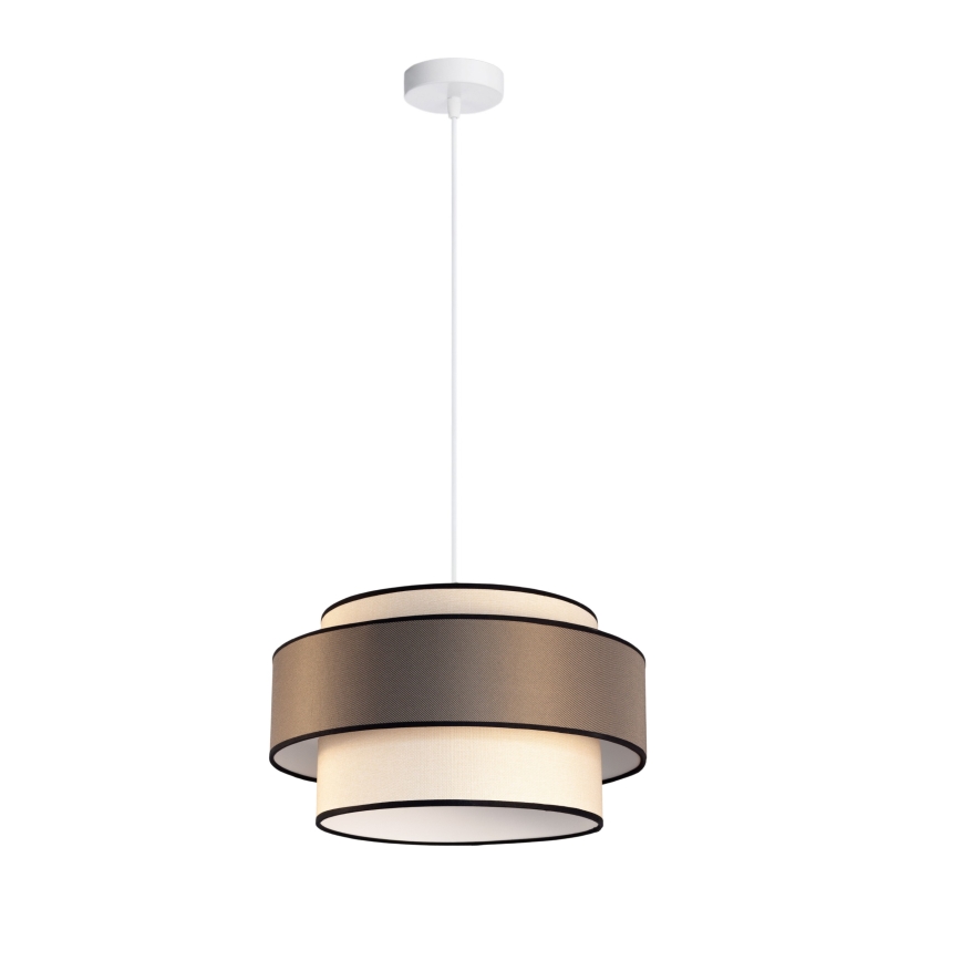 Подвесная люстра GRACE 1xE27/60W/230V кремовый/коричневый