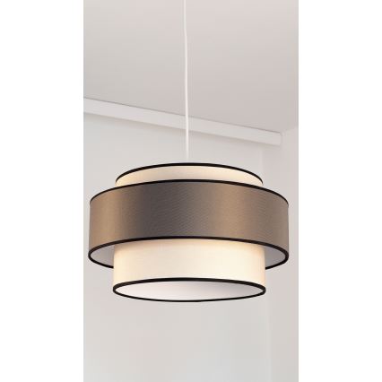 Подвесная люстра GRACE 1xE27/60W/230V кремовый/коричневый