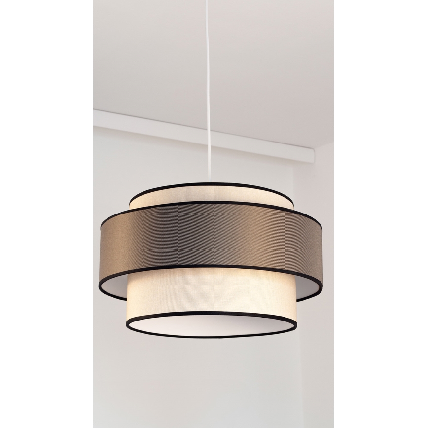 Подвесная люстра GRACE 1xE27/60W/230V кремовый/коричневый