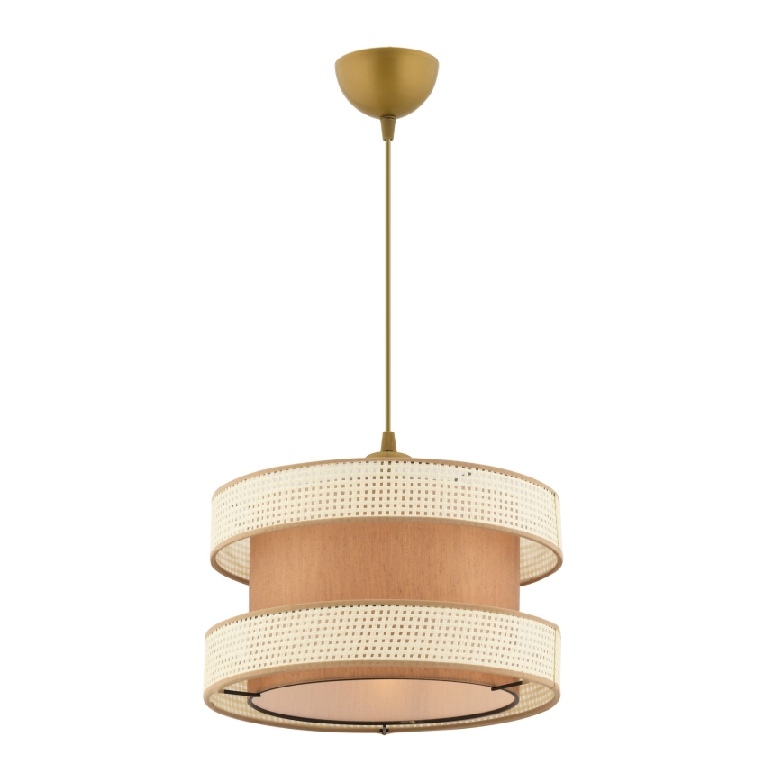 Подвесная люстра HALO на тросе 1xE27/60W/230V коричневый/кремовый