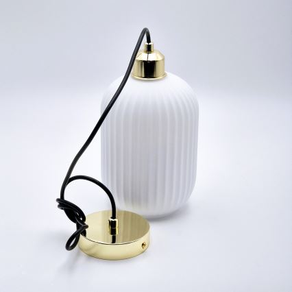 Подвесная люстра HARMA 1xE27/15W/230V диаметр 14 см белый/золотистый