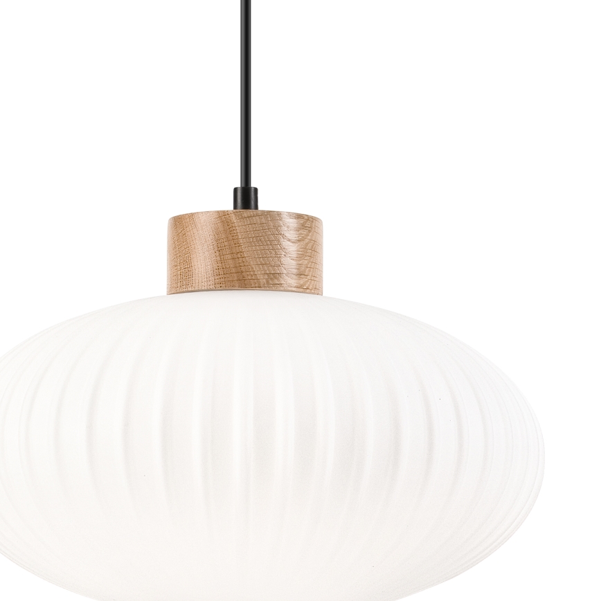 Подвесная люстра HARMONY 1xE27/15W/230V диаметр 30 см белый/дуб