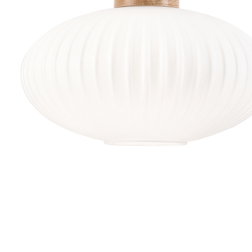 Подвесная люстра HARMONY 1xE27/15W/230V диаметр 30 см белый/дуб