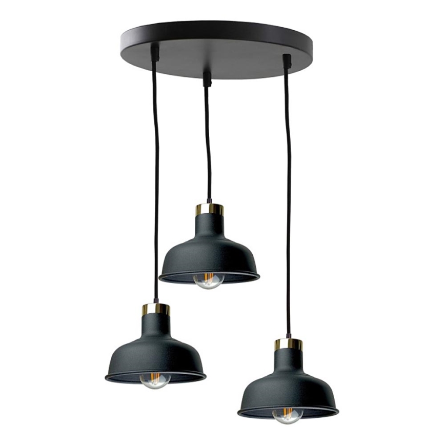 Подвесная люстра HEBE 3xE27/60W/230V черный