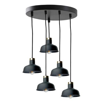 Подвесная люстра HEBE 5xE27/60W/230V черный