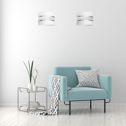 Подвесная люстра HELEN 1xE27/15W/230V ⌀ 20 cm белая