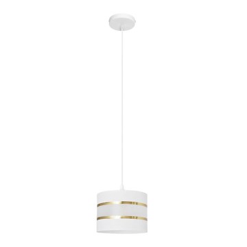Подвесная люстра HELEN 1xE27/15W/230V ⌀ 20 cm белая/золотая