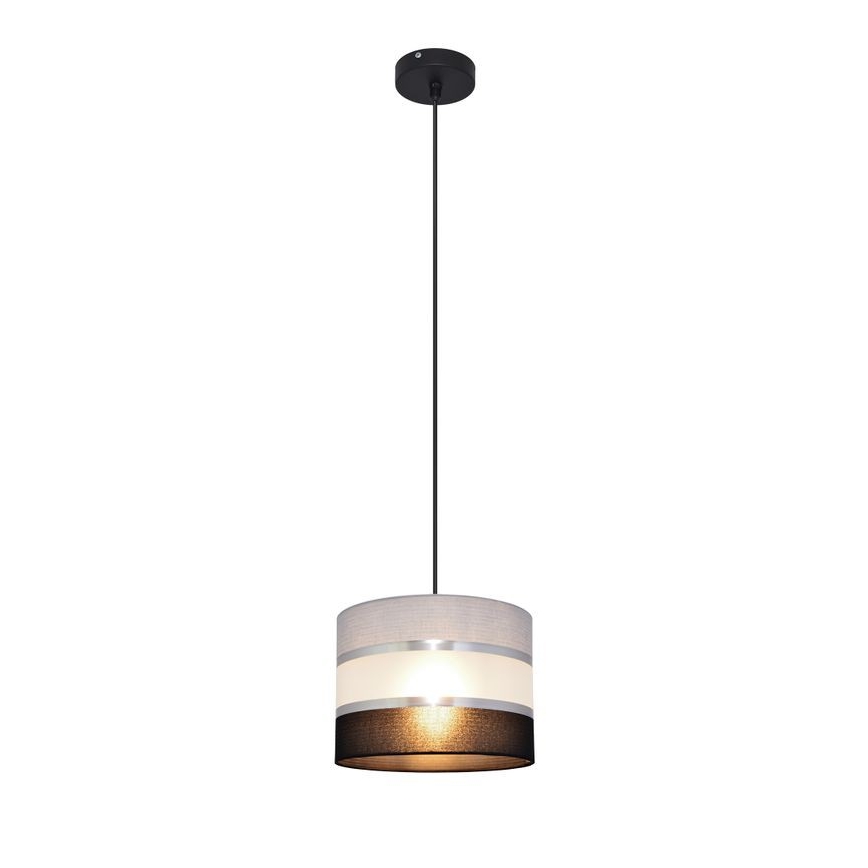 Подвесная люстра HELEN 1xE27/15W/230V ⌀ 20 cm черная/серая/серебряная