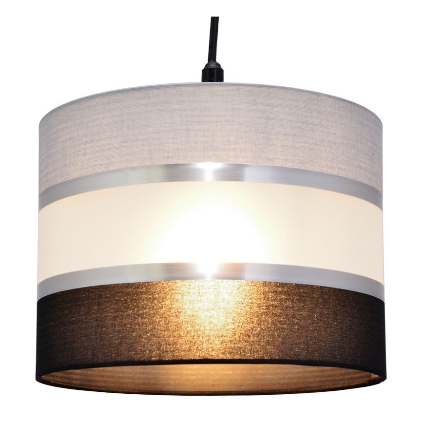 Подвесная люстра HELEN 1xE27/15W/230V ⌀ 20 cm черная/серая/серебряная