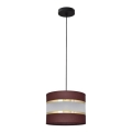 Подвесная люстра HELEN 1xE27/15W/230V ⌀ 20 cm коричневая/черная/золотая