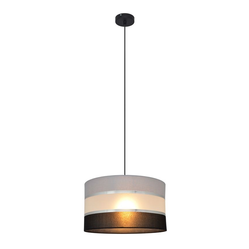 Подвесная люстра HELEN 1xE27/15W/230V ⌀ 35 cm черная/серая/серебряная