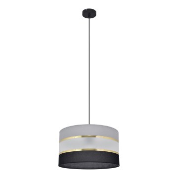 Подвесная люстра HELEN 1xE27/15W/230V ⌀ 35 cm черная/серая/золотая