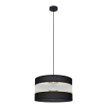Подвесная люстра HELEN 1xE27/15W/230V ⌀ 35 cm черная/золотая