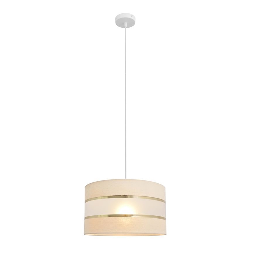 Подвесная люстра HELEN 1xE27/15W/230V ⌀ 35 cm кремовая/золотая