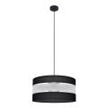 Подвесная люстра HELEN 1xE27/15W/230V ⌀ 40 cm черная/серебряная