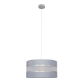 Подвесная люстра HELEN 1xE27/15W/230V ⌀ 40 cm серая/серебряная