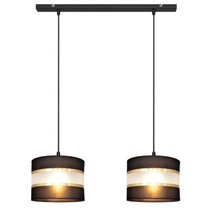 Подвесная люстра HELEN 2xE27/15W/230V черная/золотая