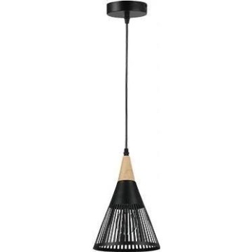 Подвесная люстра HIRA 1xE27/60W/230V диаметр 18 см черный