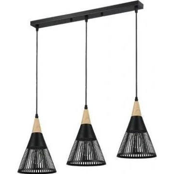 Подвесная люстра HIRA 3xE27/60W/230V черный